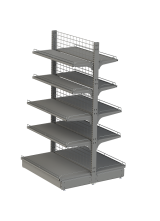 Стеллаж островной с сетчатой стенкой